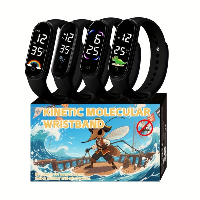 4pcs Electronic Sports Wristband Set - Outdoor Running Hiking Essential
