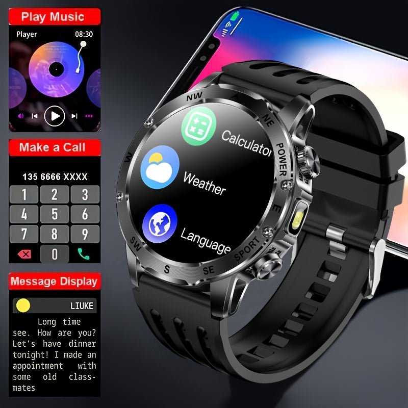Outdoor Smart Watch with LED Flashlight 800mAh