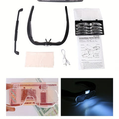 Rechargeable Magnifying Glasses Head Magnifier with LED Lights