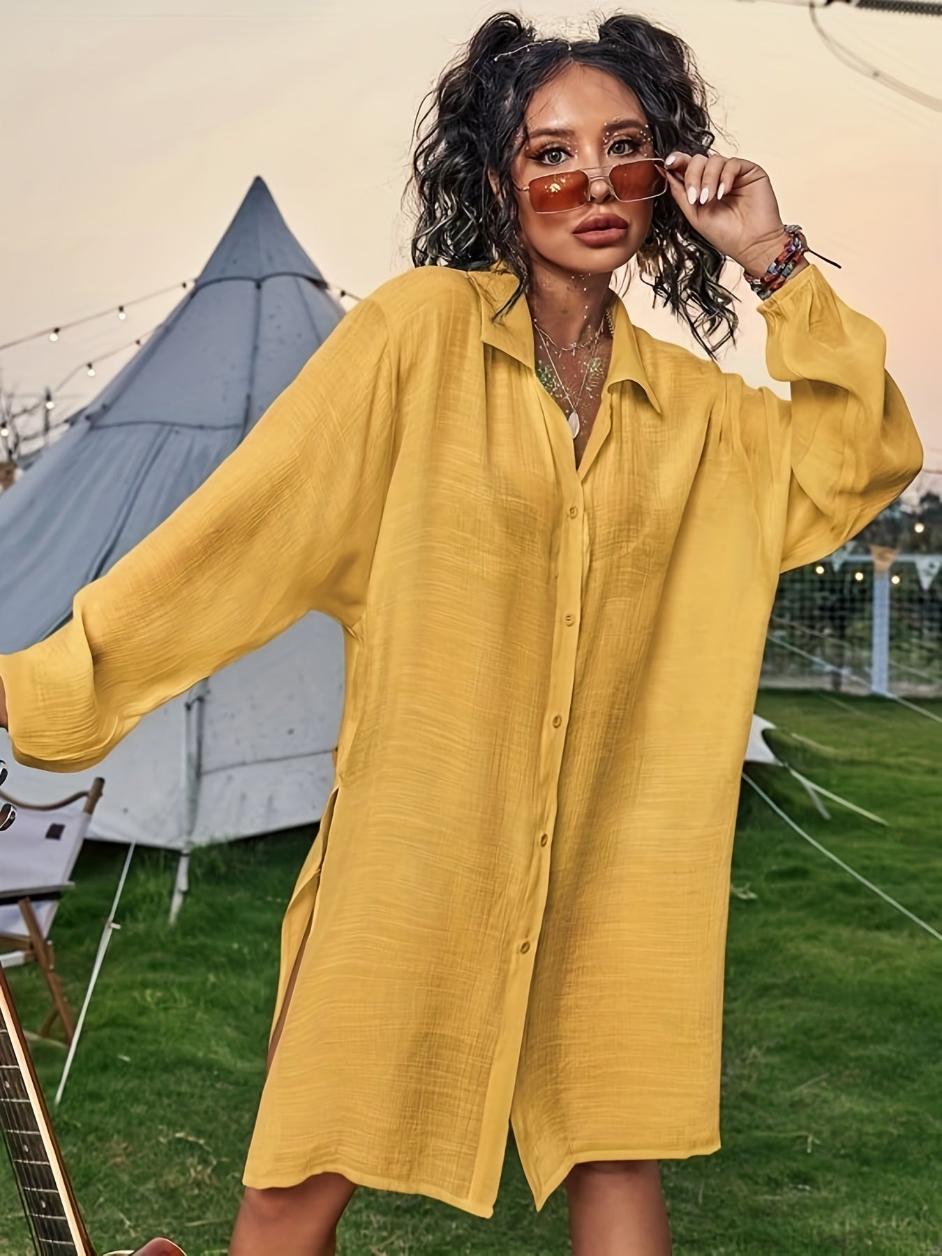 Sheer Rash Guard Cover Up Shirt Beachwear
