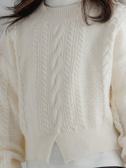 Warm Knit Sweater Girls Comfy Pullover Kids Gift Christmas Fall Winter