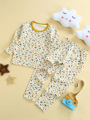 Baby Girls Pajamas Family Outfit Print Round Neck Long Sleeve Top & Pants Set
