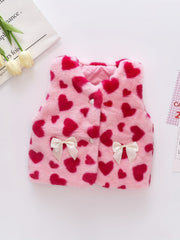 Winter Baby Girl Vest Strawberry Plush Vest Toddler Outerwear