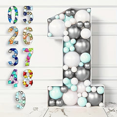 Number Balloon Filling Box for Birthday Party Decoration