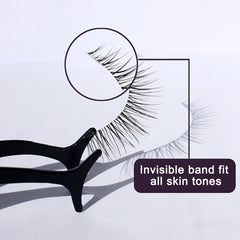 Natural Look False Eyelashes Short Everyday Lashes Clear Bands
