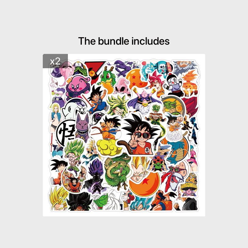 50pcs Anime Cartoon Pvc Waterproof Decorative Stickers For Kids