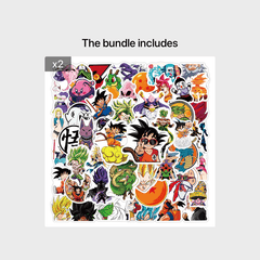 50pcs Anime Cartoon Pvc Waterproof Decorative Stickers For Kids