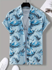 Hawaii Leaf Print Casual Shirt for Men