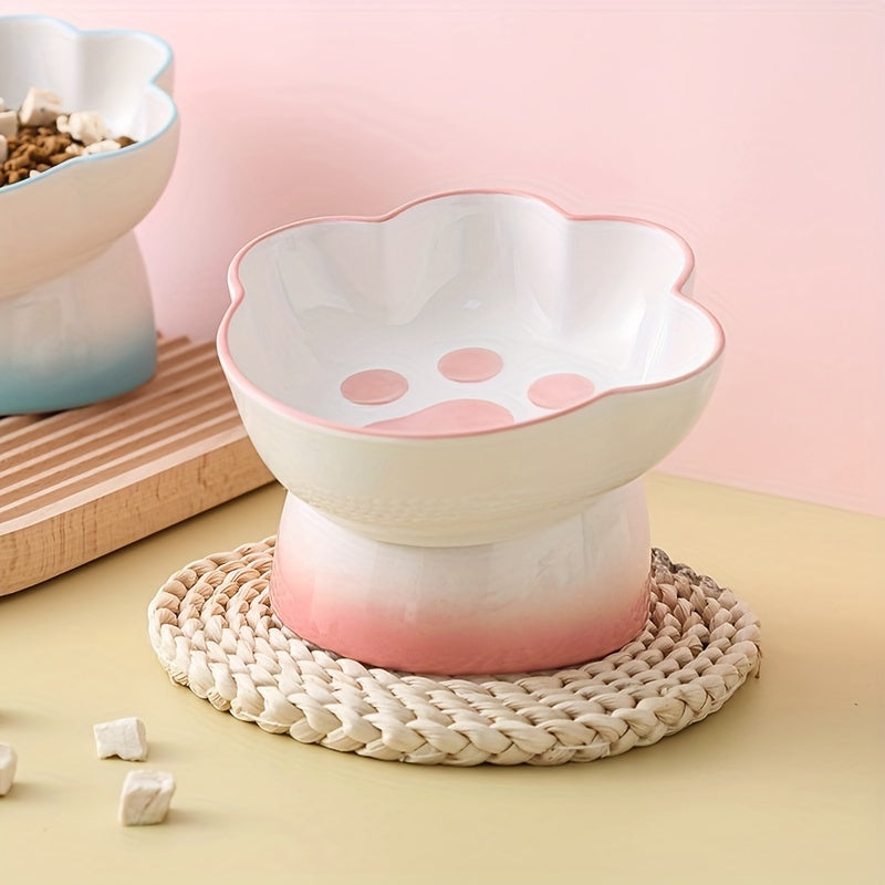 Ceramic Bowl Pet Bowl Raised Pet Dish Cat Dog Food Basin Bowl Pet Supplies
