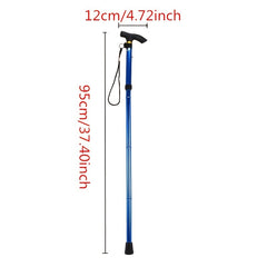 Lightweight Foldable Walking Stick w/ Rubber Tip - Hiking Pole