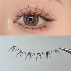 Manga Crossed Lower Eyelashes Natural Look Simulated Ultra Slender Stems