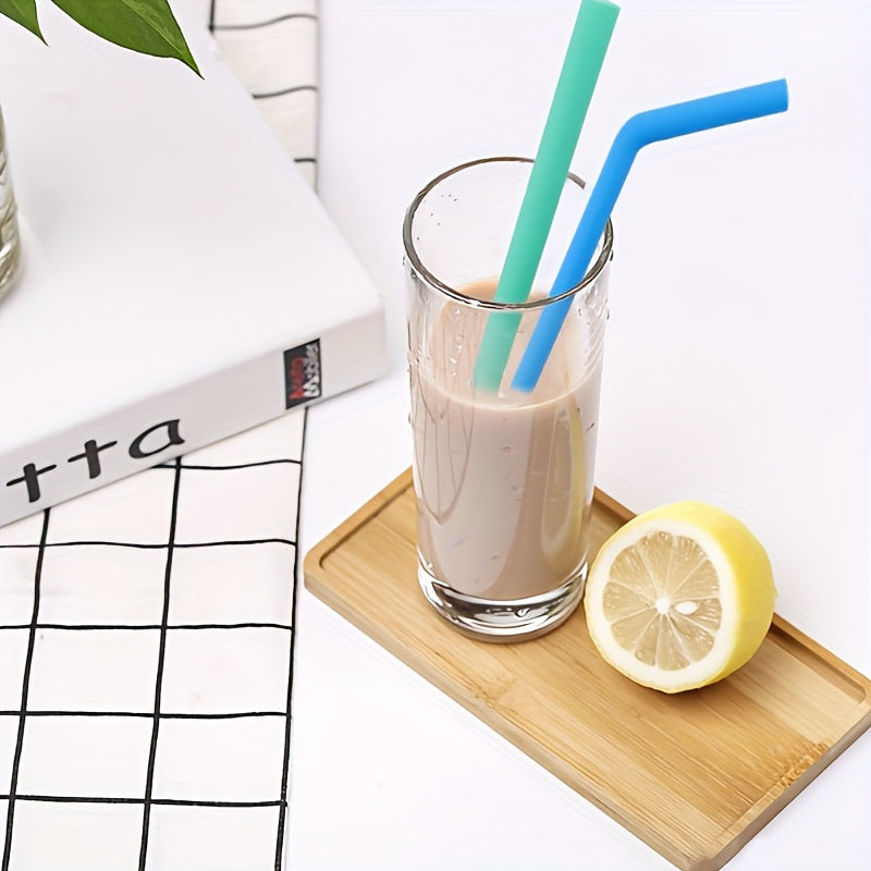 1pc Foldable Silicone Straw And Straw Brush Portable Straw