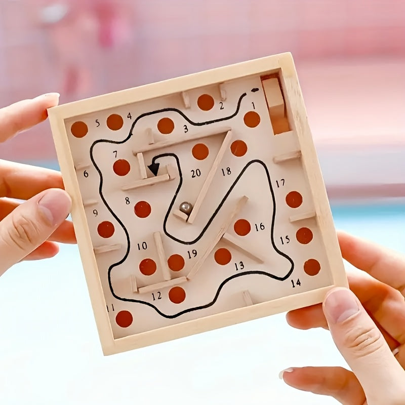 Wooden Hand Eye Coordination Maze for Focus & Balance Art