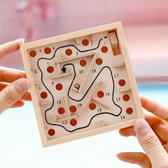 Wooden Hand Eye Coordination Maze for Focus & Balance Art
