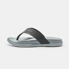 LUOFU Men's Quick Dry Non Slip Beach Flip Flops Grey
