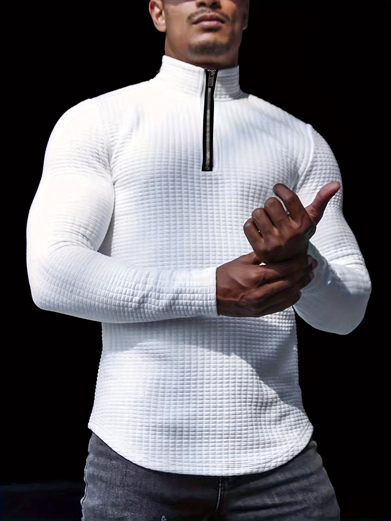 Men's Stand Collar Zip Sweatshirt