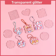 10pc Acrylic Grommet Gradient Keychain Decoration For Girls Women