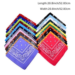 Flower Print Scarf Hip Hop Bandana Square Scarf Headband Sacrf