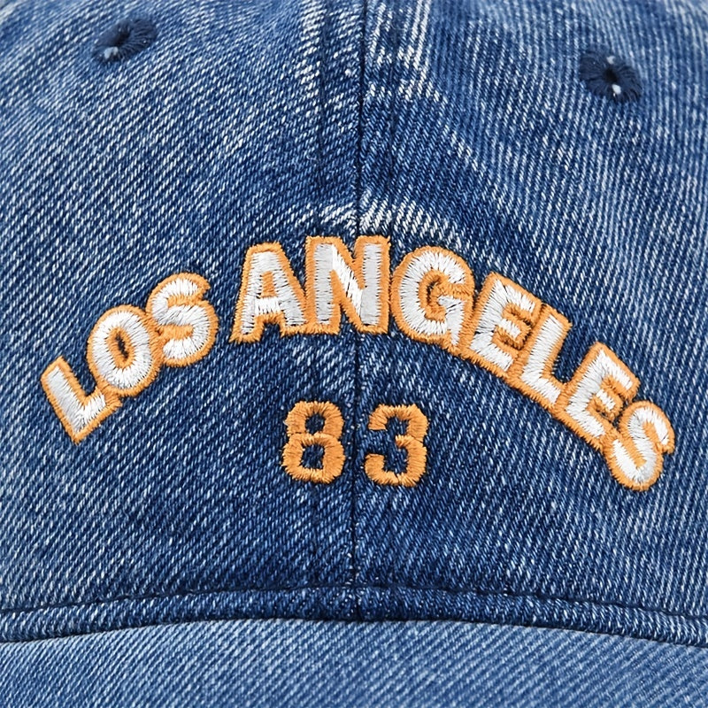 Embroidered Baseball Cap Los Angeles Curved Brim Hat