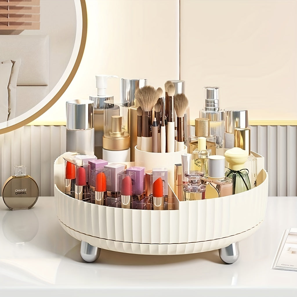 360-Degree Rotating Makeup Organizer Large Capacity for Vanity Bathroom Kitchen