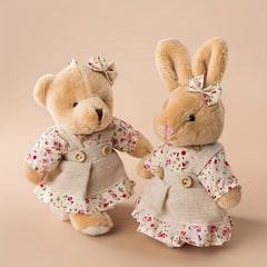 Couple Rabbit Couple Bear Plush Doll Keychain Couple Rabbit Plush Pe...