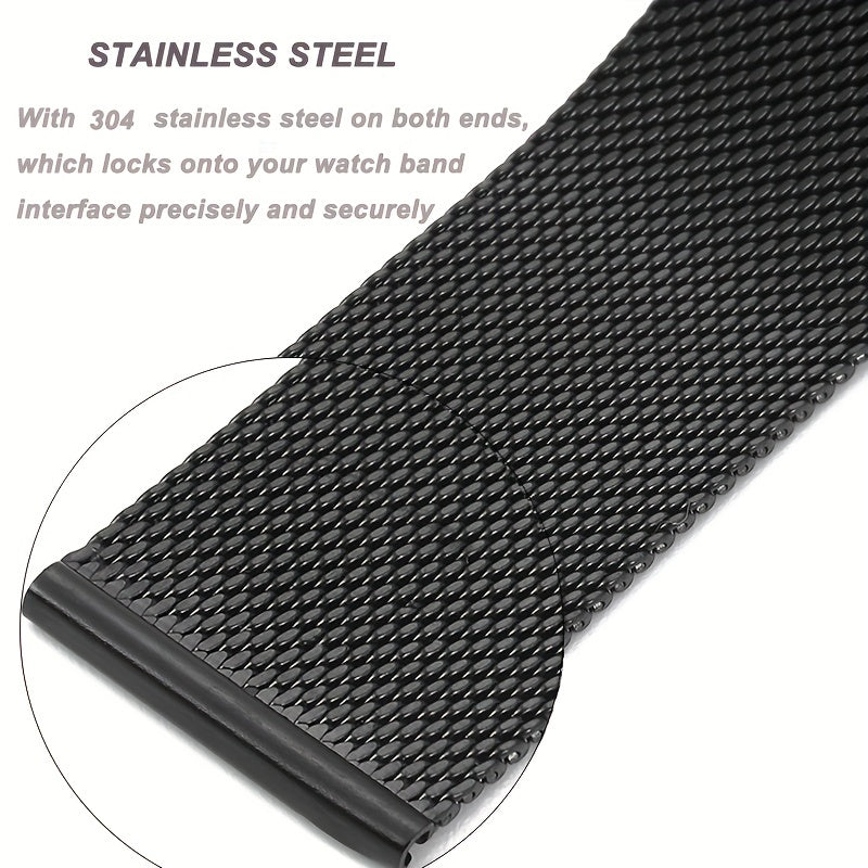 Stainless Steel Mesh Butterfly Buckle Watch Strap