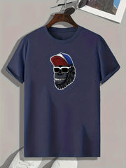 Chimp Print Men's Comfy T-shirt - Breathable Tee for Summer