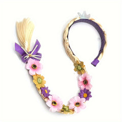 Girls' Princess Dress Up Wig with Long Braids and Hair Band