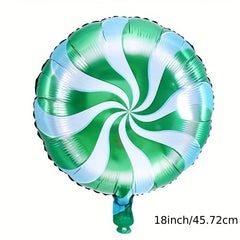 8pcs Red And Green Windmill Balloons for Candy Wonderland Christmas Party
