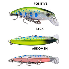 PROBEROS Sinking Minnow Lure 0.16oz 3D Eyes Fishing Tackle
