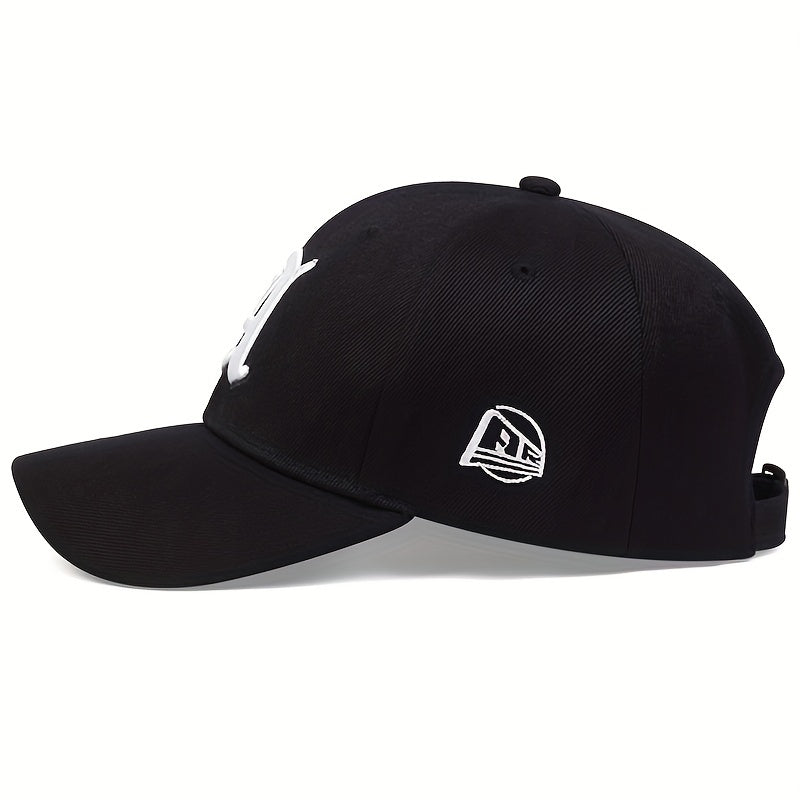 Unisex Breathable Baseball Cap With Letter A Embroidery