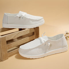Women's Canvas Shoes Casual Lace Up Outdoor Sneakers Lightweight Low Top