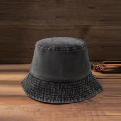 Distressed Bucket Hat Candy Denim Fisherman Cap