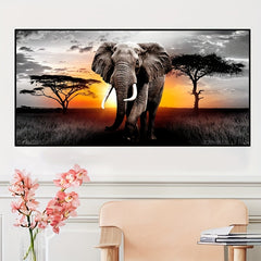 Sunset Elephant DIY Diamond Painting Kit
