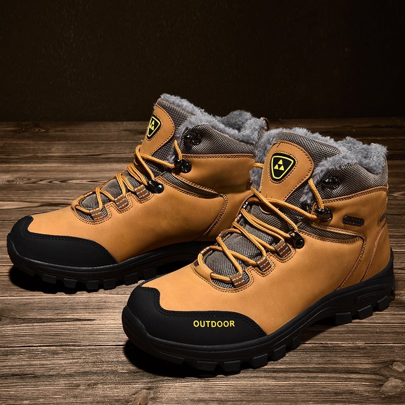Men's Waterproof Snow Boots Lightweight Warm Fleece Outdoor Hiking Winter