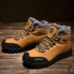 Men's Waterproof Snow Boots Lightweight Warm Fleece Outdoor Hiking Winter