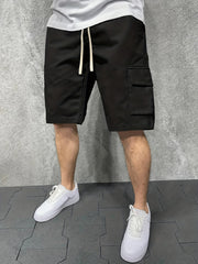 Men's Cargo Shorts Summer Casual Loose Waist Drawstring Shorts
