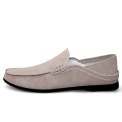 Men's Leather Loafer Shoes Lightweight Slip On Moccasin