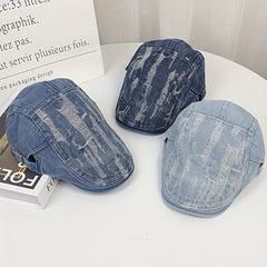 Old Duck Hat Short Brim Cowboy Beret Female Outdoor Summer Sun Shade Hat