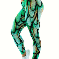 Animal Wings Print Yoga Pants High Waist Stretchy Running Slimming Sports Pants