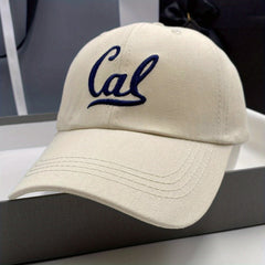 Unisex Sunshade Deepened Baseball Cap With Letter Embroidery