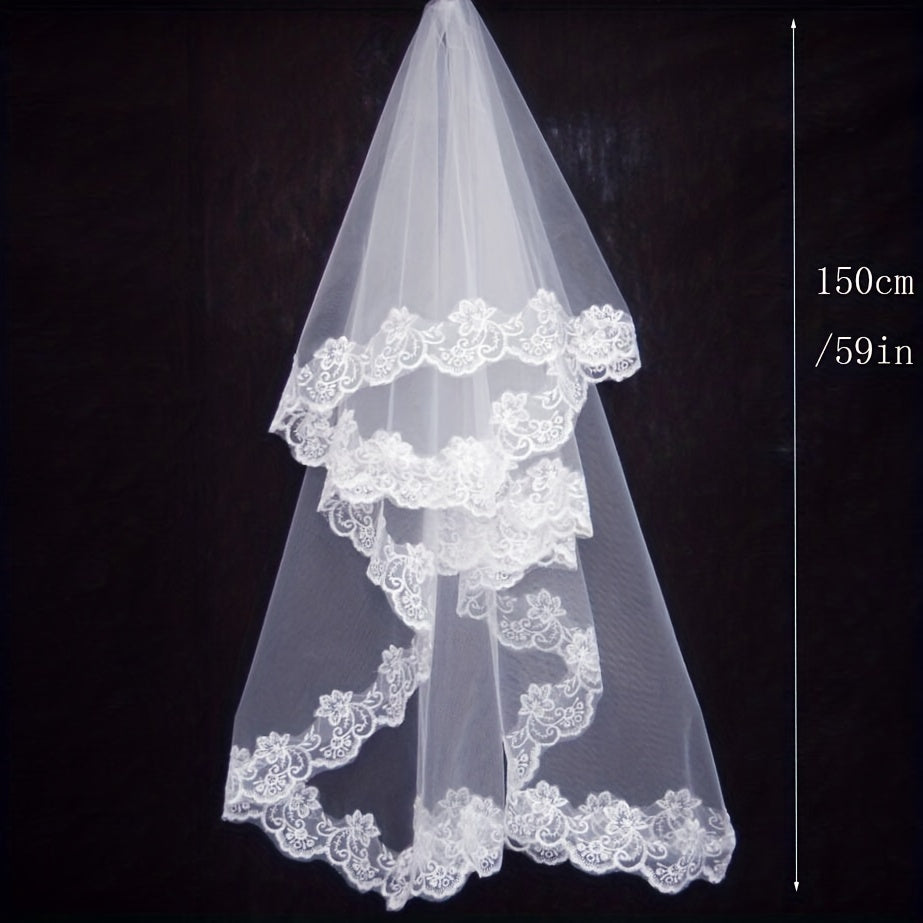 Short Wedding Head Veil Layer Bridal Accessories