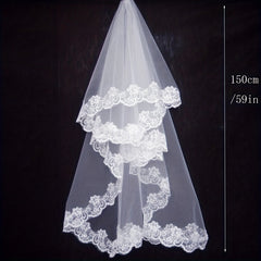 Short Wedding Head Veil Layer Bridal Accessories