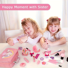 Kids Makeup Play Kit 15pcs with Lipstick & Eyeshadows in Bag