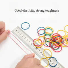 100-500pcs 49-78cm Colored Rubber Bands for Hair, School, Office, Stationery