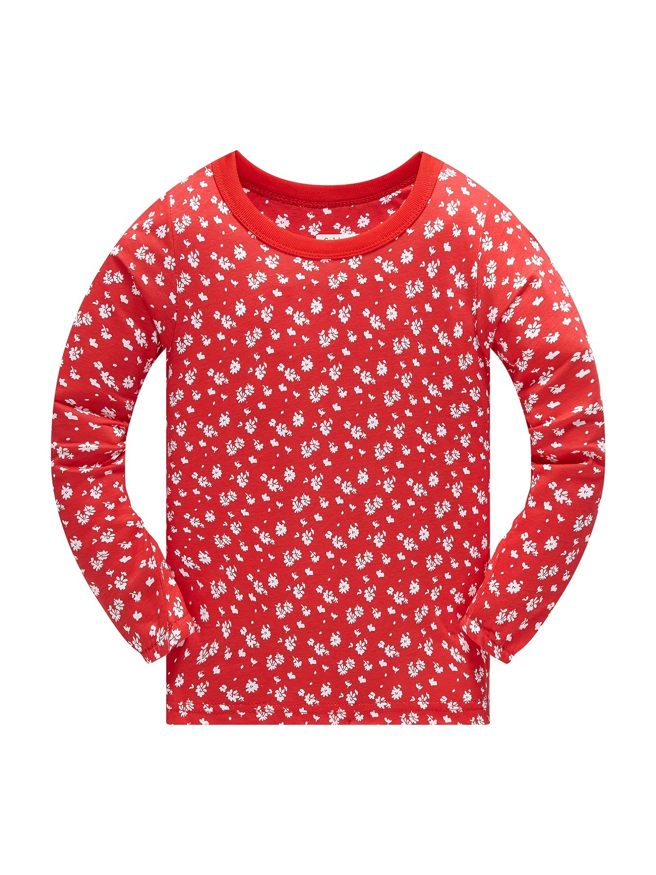 Boys Cotton Pajamas Floral Top & Pants Set Kids Clothes