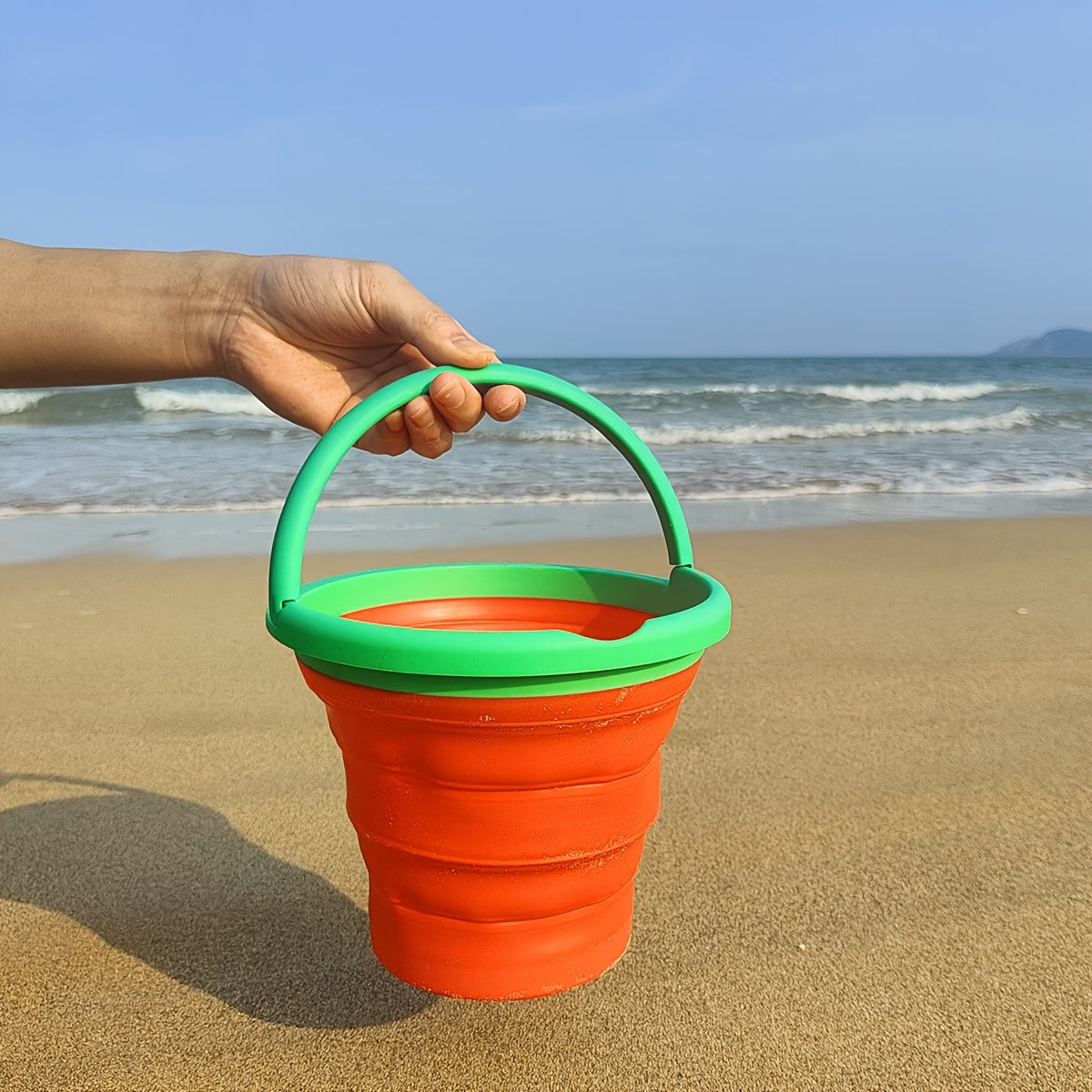 LASIVE Folding Beach Bucket Collapsible PP Barrel for Kids