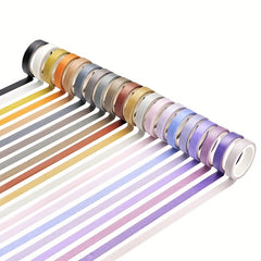 60pcs Random Solid Tape Rainbow Masking Tape Scrapbook Decorative