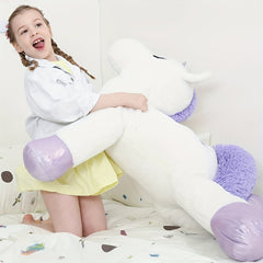Giant 109 Violet Unicorn Plush Toy Soft Cuddly Cartoon Stuffed Animal