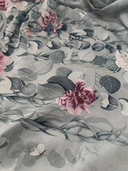 Women's Plus Marble Print Top & Wide Leg Pants Set